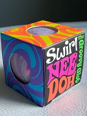 SHIPS TODAY! Nee Doh Teenie Groovy Glob Swirl Purple Squishy TikTok Viral Toy